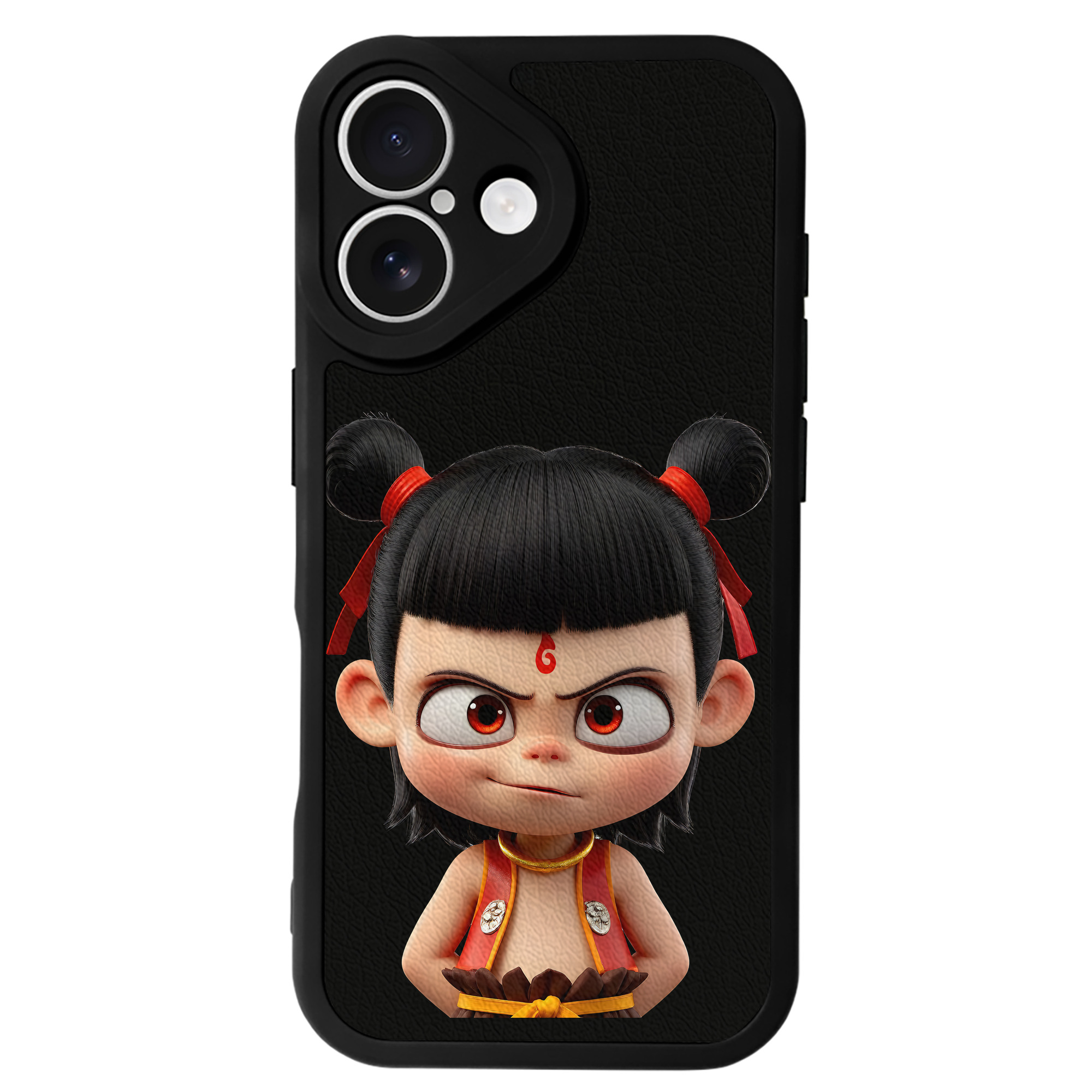 （画像用） Ne Zha 2 ナタ 魔童の大暴れ 【iPhone 16シリーズ対応】シリコンスマホケース（レザー調） 材質：シリコン